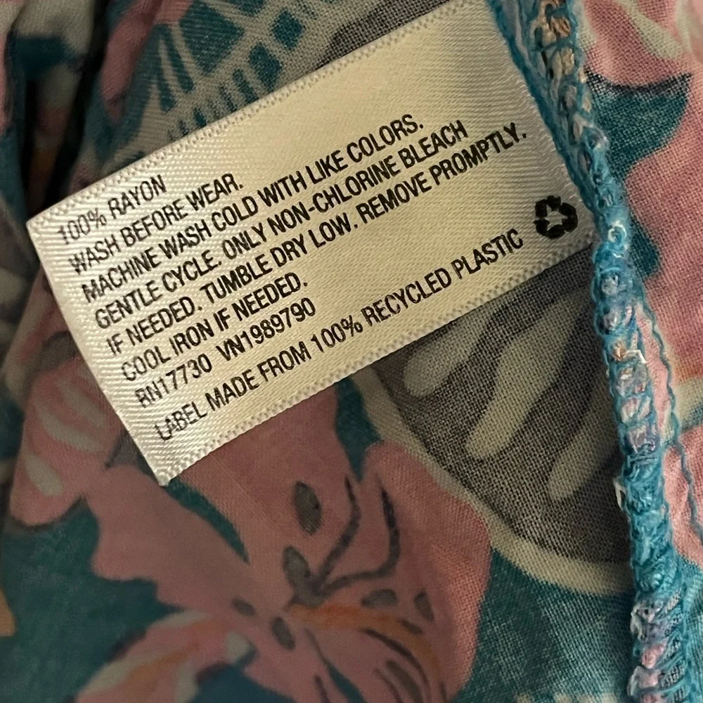 Cat & Jack Girl’s Blue Pink Floral Tiered Flowy Maxi Summer Sundress L(10/12)